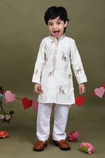Load image into Gallery viewer, Mrigvan Embroidered Kurta Pajama Set