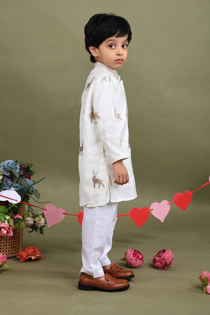 Mrigvan Embroidered Kurta Pajama Set