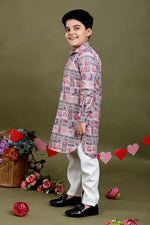 Load image into Gallery viewer, Gulzar Floral Paisley Print Chikankari Kurta Pajama Set
