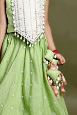 Load image into Gallery viewer, Gulnaar Pista Lehenga Set