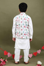 Load image into Gallery viewer, Rajwada Ivory 3-Piece Kurta Jacket Set