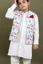 Load image into Gallery viewer, Rajwada Ivory 3-Piece Kurta Jacket Set