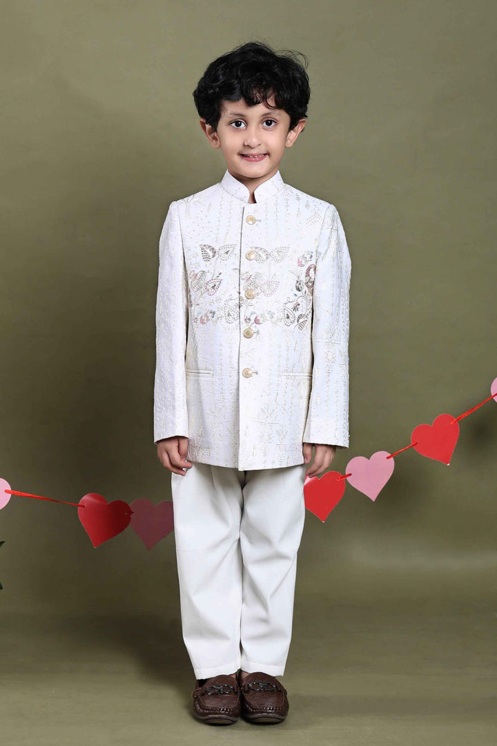 Gulzaar Ivory Embroidered Jodhpuri Set