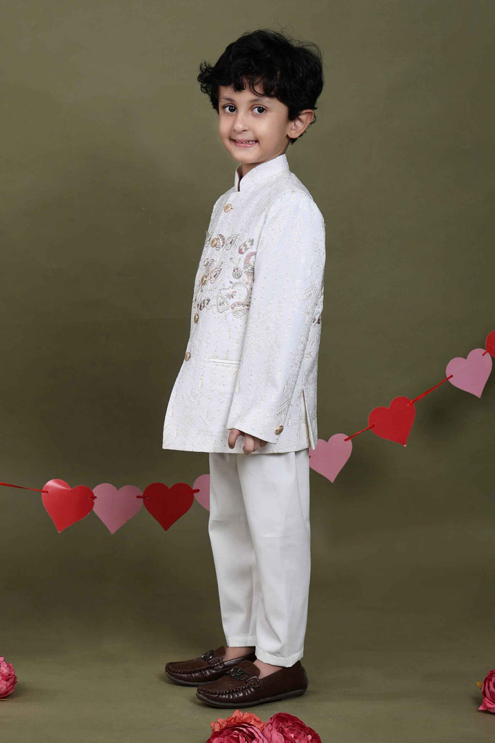 Gulzaar Ivory Embroidered Jodhpuri Set