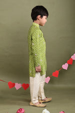 Load image into Gallery viewer, Abeer Green Bandhani Kurta Pajama Set