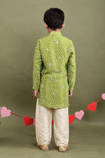 Load image into Gallery viewer, Abeer Green Bandhani Kurta Pajama Set