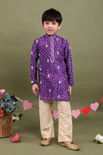 Load image into Gallery viewer, Jamuni Bandhani Modal Satin Kurta Pajama Set