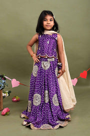 Jamuni Bandhani Modal Satin Lehenga Set
