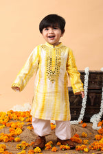 Load image into Gallery viewer, Sunbeam Mirror Work Cotton Silk Kurta Pajama Set