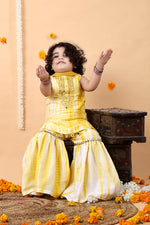 Load image into Gallery viewer, Sunshine Mirror Work Cotton Silk Garara Set
