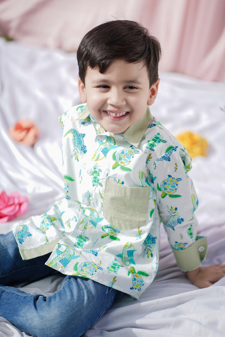 "Ocean Explorer" Kids Cotton Shirt - CuddlesClothing