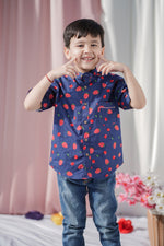 Load image into Gallery viewer, "Berry Blue" Kids Cotton Shirt - CuddlesClothing