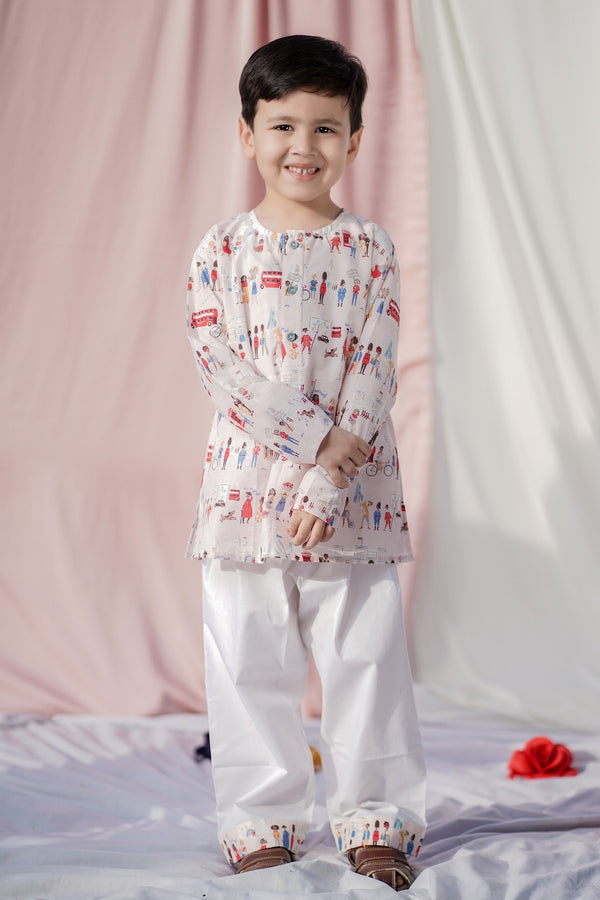 "Let’s Travel To London" Kids Nightsuit - CuddlesClothing