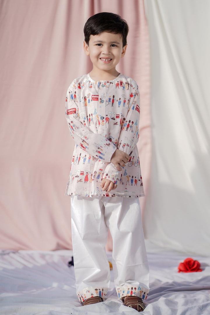 "Let’s Travel To London" Kids Nightsuit - CuddlesClothing