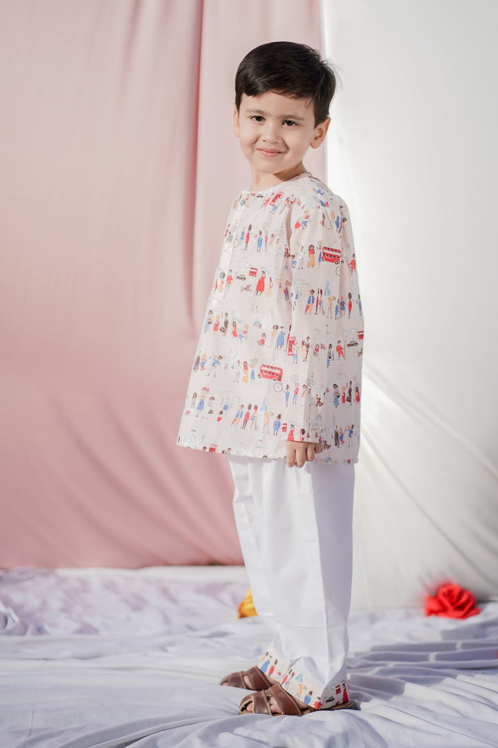 "Let’s Travel To London" Kids Nightsuit - CuddlesClothing