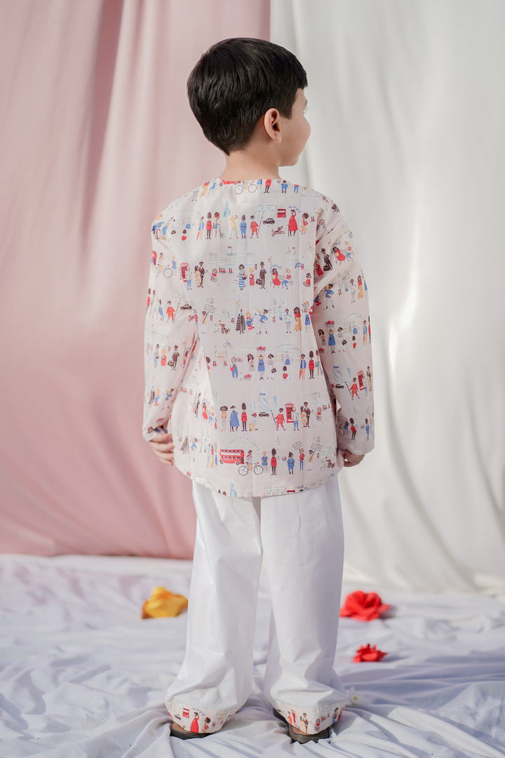 "Let’s Travel To London" Kids Nightsuit - CuddlesClothing