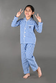 Classic Blue Check Pajama Set - CuddlesClothing