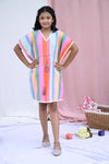 Multi Stripe Printed Kaftan Dress