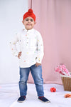 A Day In The Jungle Printed Kurta Style Shirt For Boys