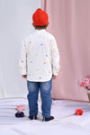 A Day In The Jungle Printed Kurta Style Shirt For Boys