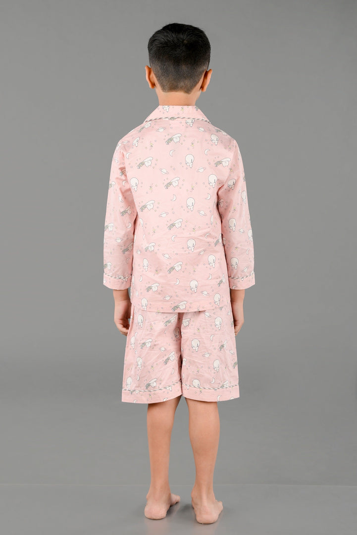 "Let’s Go To The Moon" Kids Nightsuit Set - CuddlesClothing