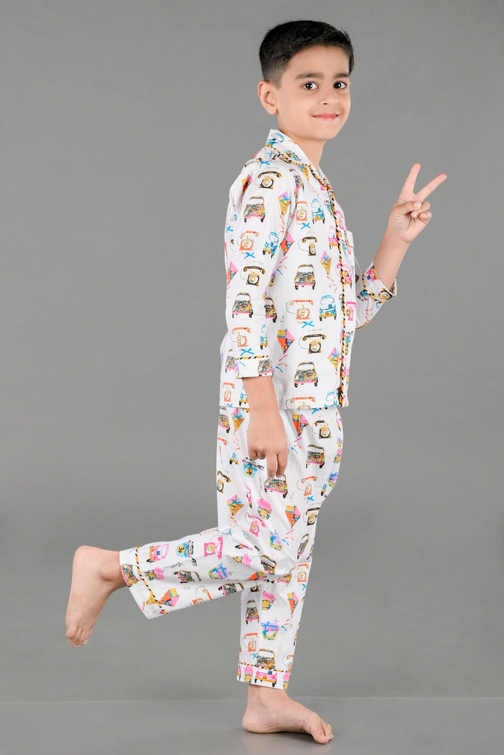 Zoom Tring Zap Nightsuit For Kids - CuddlesClothing
