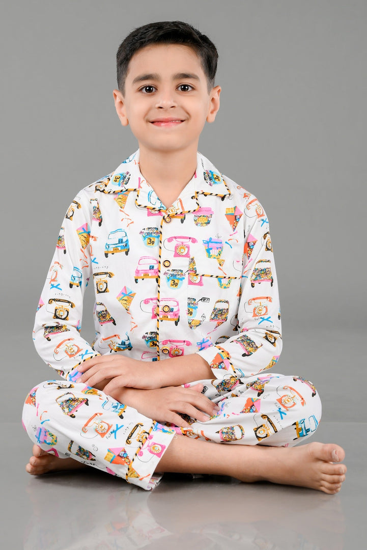Zoom Tring Zap Nightsuit For Kids - CuddlesClothing