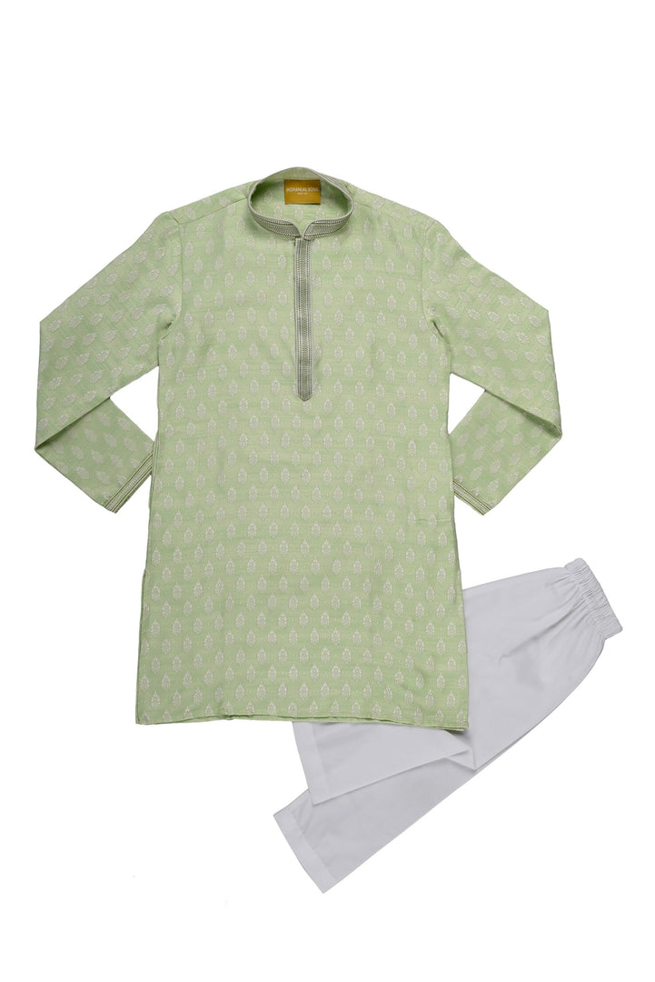 Luxury Cotton Jacquard Kids Kurta Pajama - CuddlesClothing