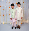 Green Jawahar Jacket Set For Boys