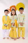 Tejas Festive Ikat Kurta Set For Boys