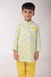 Tejas Festive Ikat Kurta Set For Boys - CuddlesClothing