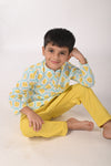 Tejas Festive Ikat Kurta Set For Boys