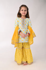 Premium Cotton Printed Sharara Set for Girls - CuddlesClothing