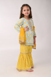Premium Cotton Printed Sharara Set for Girls - CuddlesClothing