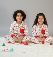 Snoopy Print Kids Flannel Nightsuit - CuddlesClothing