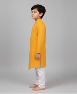 Load image into Gallery viewer, Trendy Front Open Asymmetric Kurta Pajama Set for Boys with Stitch Lines - CuddlesClothing