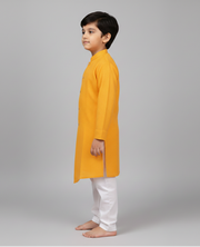Trendy Front Open Asymmetric Kurta Pajama Set for Boys with Stitch Lines - CuddlesClothing