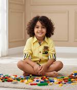 Load image into Gallery viewer, Boys Yellow Lego Embroidered Shirt - CuddlesClothing