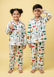 Kids Christmas Tree Flannel PJs - CuddlesClothing