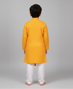 Load image into Gallery viewer, Trendy Front Open Asymmetric Kurta Pajama Set for Boys with Stitch Lines - CuddlesClothing