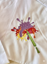 Load image into Gallery viewer, Boys White Cotton Kurta Pajama - Colorful Pichkari Embroidery - CuddlesClothing