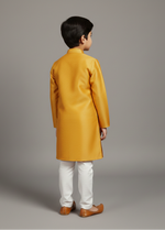 Load image into Gallery viewer, Side-Cut Silk Kurta Pajama Set for Boys - CuddlesClothing