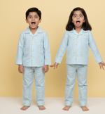 Load image into Gallery viewer, Pastel Rainbow Print Cotton Nightsuit - CuddlesClothing