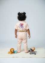Load image into Gallery viewer, Peach Embroidered Jumpsuit for Baby Girls - CuddlesClothing