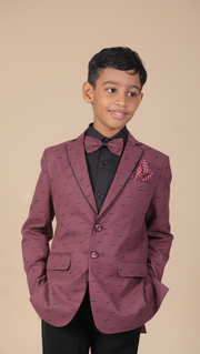 Boys 3-Piece Formal Suit with Bow Tie - CuddlesClothing