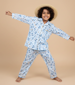 Load image into Gallery viewer, Tropical Beach Print Cotton Nightsuit - CuddlesClothing