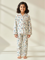 Girls Organic Cotton Unicorn Print Nightsuit Set - CuddlesClothing