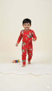 Snuggly Reindeer Baby Flannel Onesie - CuddlesClothing