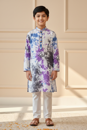 Purple Tie and Dye Kurta Pajama - CuddlesClothing