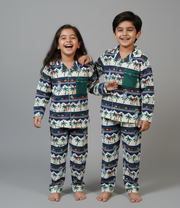 Bluey Print Kids Flannel Nightsuit - CuddlesClothing